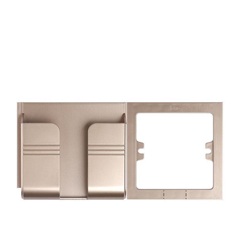 Bcsongben EU socket USB port wall charger 2.1A dual ports phone charger adapter plug socket Outlet Adapter Paste Holder: Gold