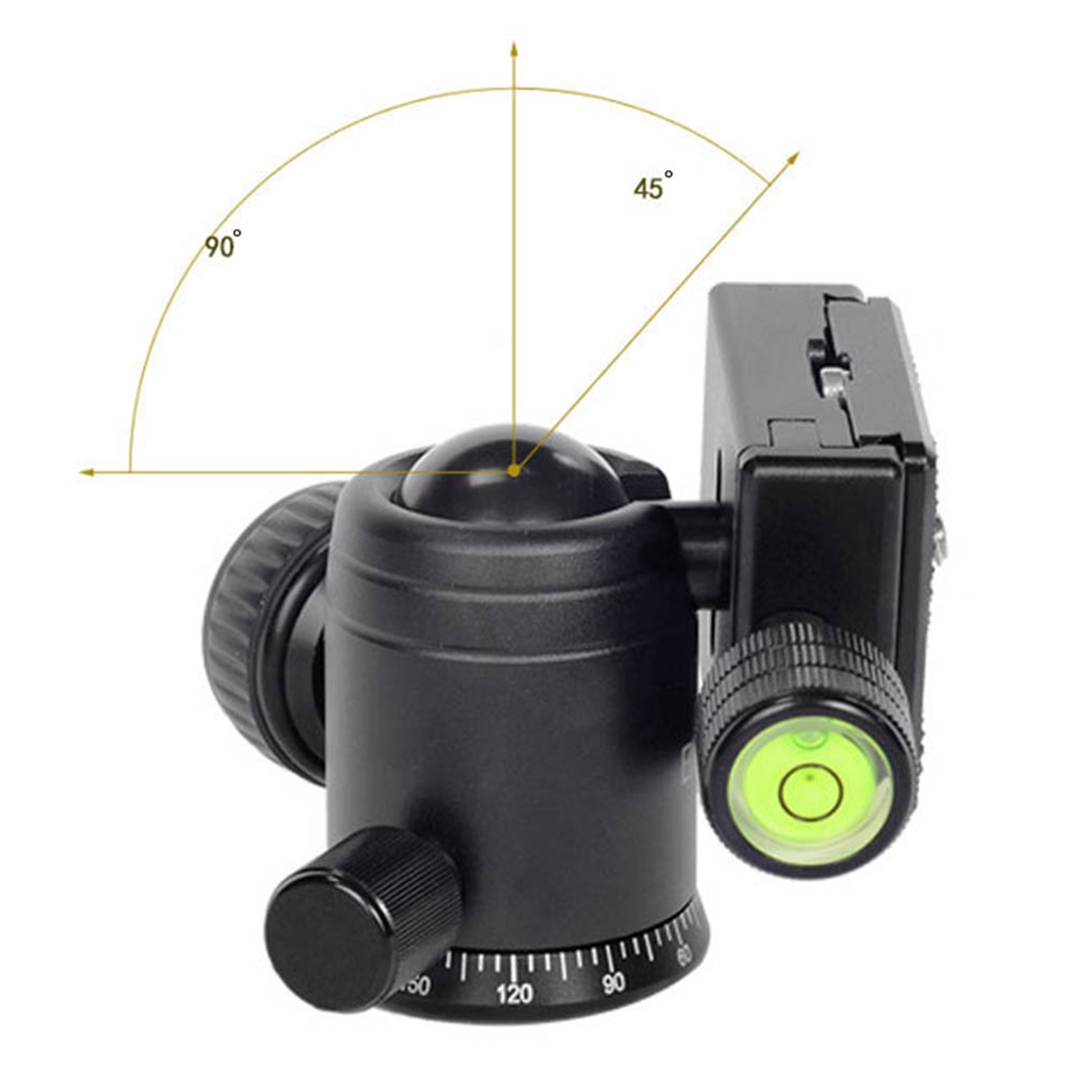 Bexin V-30 360 Grad Drehbaren Tragbare Mini Kamera Video Ball Stativ Kopf Mit 1/4 zoll Gewinde schnell Freisetzung Platte Für manf
