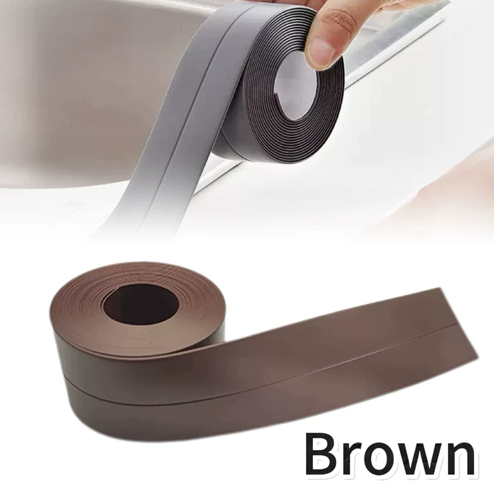 Badewannen-Eckendichtband, PVC, wasserdicht, Wandaufkleber, selbstklebend, für Toilette, Badezimmer, Küche, Zubehör, Dusche, Bad: grau / 5mm / 1m