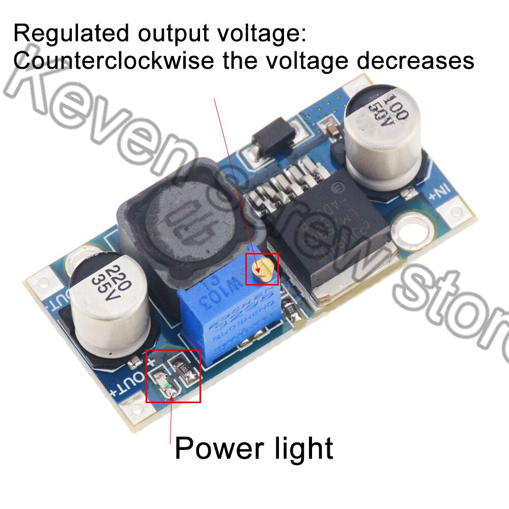 1 pces lm2596s DC-DC step-down módulo de alimentação 3a ajustável step-down módulo lm2596 regulador de tensão 1.5-35 v