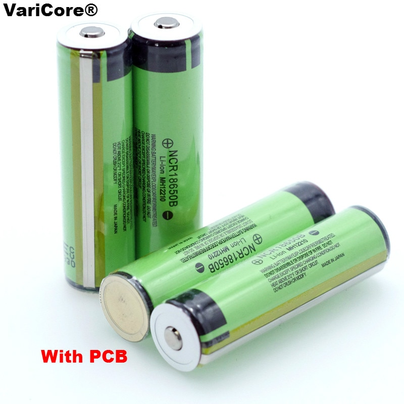 100% neue sichere Original NCR18650B 3400mAh 18650 Akku mit PCB 3,7 v für Taschenlampe batterien