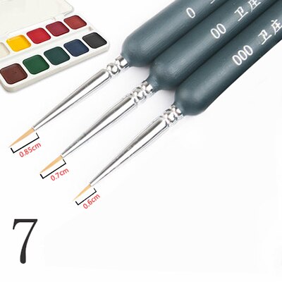 3 sztuk profesjonalne ręcznie malowane hak linii pędzelek robić zdobień w porządku akwarele robić rysowania malowania szczotka dla studentów szkoły sztuki piśmienne: 7