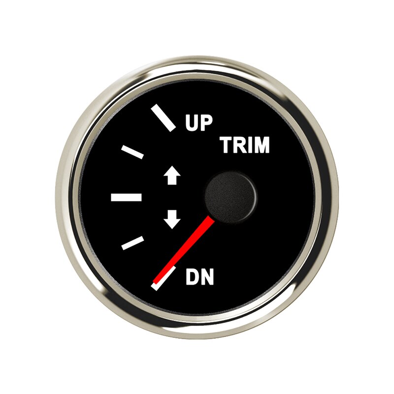 Universal 2" 52mm Boat Trim Gauge Outboard Engine Marine TRIM METER 12V 24V with Red Backlight: BS