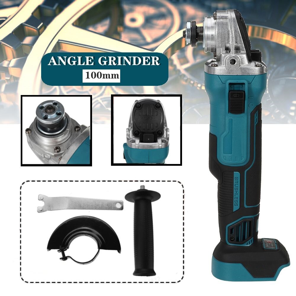 800W 18V 100mm/125mm 3 speed Brushless Cordless Angle Grinder For Makita Battery DIY Power Tool Cutting Machine Polisher