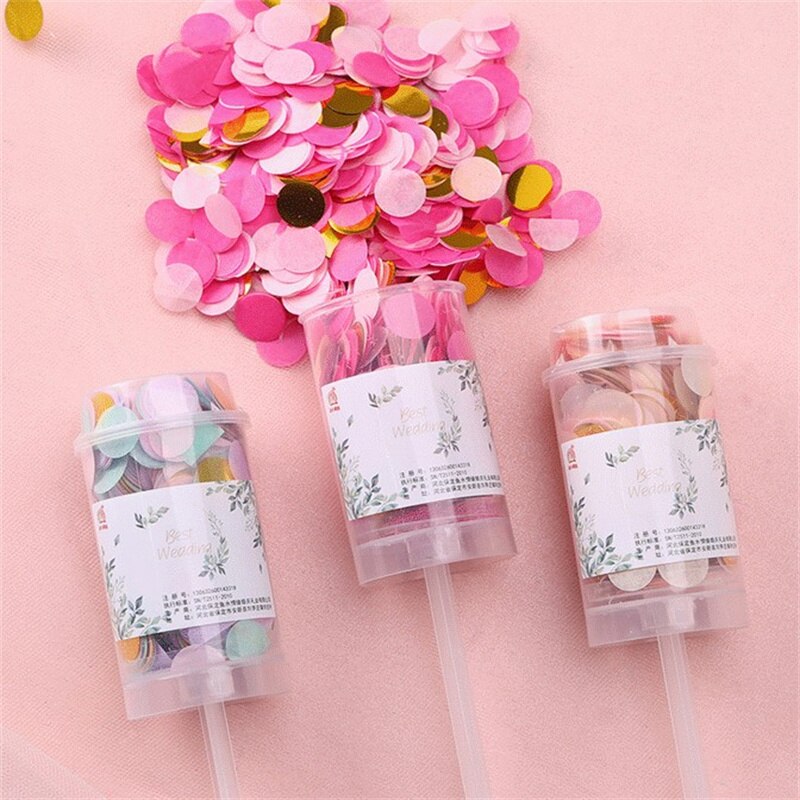 10*DIY empty Confetti Popper Flower Paper Confetti Push Weddings Party Birthday
