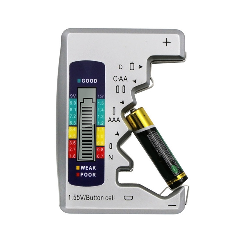 Universal batteritester checker meter til aa aaa cd n 1.55v 9v knapcelle tsh shop: Default Title