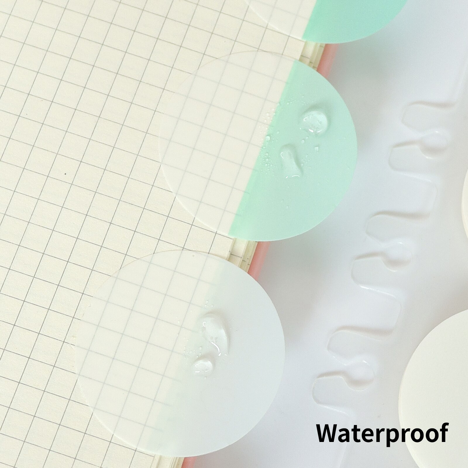 Transparante Sticky Note Zelfklevende Bladwijzers Kawaii Clear Sticky Adhesive Notes Voor Discbound Planner Kantoorbenodigdheden