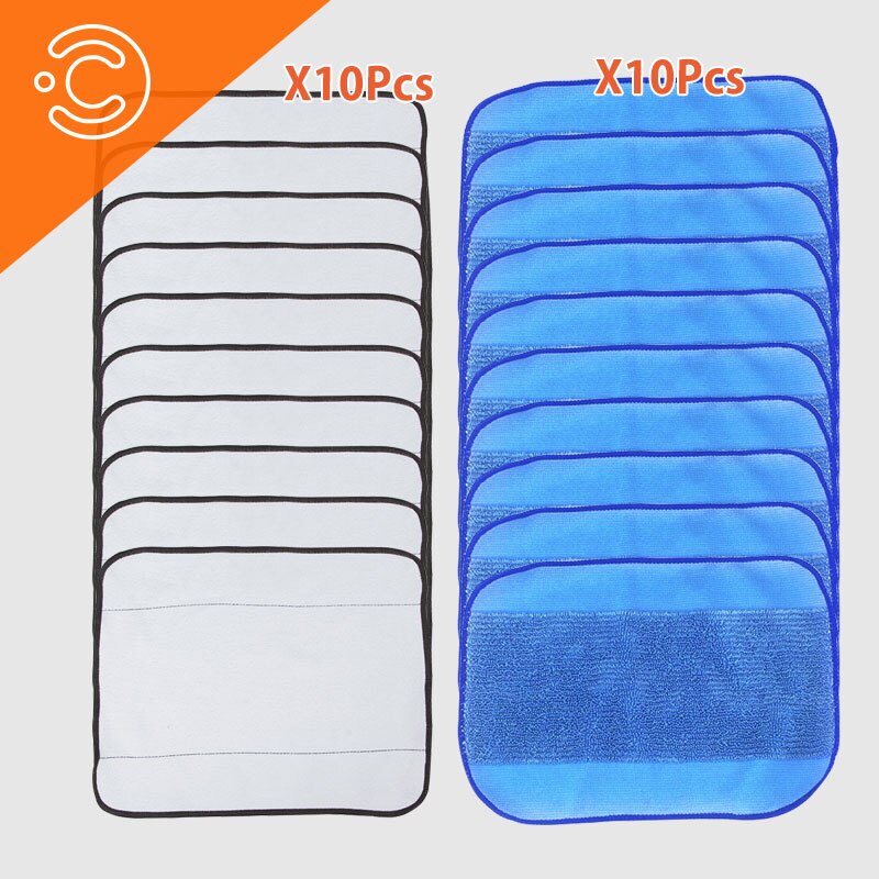 Mixed Microfiber Mopping ClothsWashable&Reusable Mop Pads Fits for iRobot Braava 380 380t 320 321 Mint 4200: 20PCS