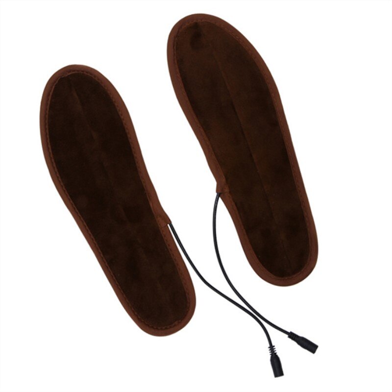Data Line + plantillas para hombre y mujer, plantillas de calefacción de piel de felpa con USB eléctrico, plantilla calefactable para invierno, Unisex