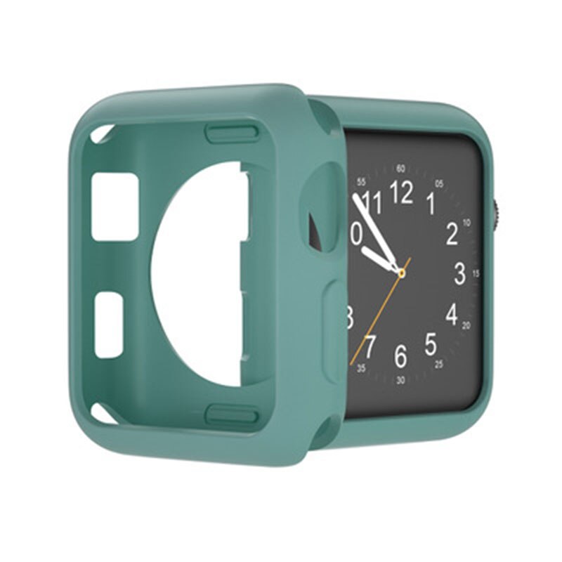 Candy Color Soft Silicone Case for Apple Watch 40MM 38MM Cover Protection Shell Watch Bumper Silicone Case for Apple Watch: 2 / Series 123 38MM