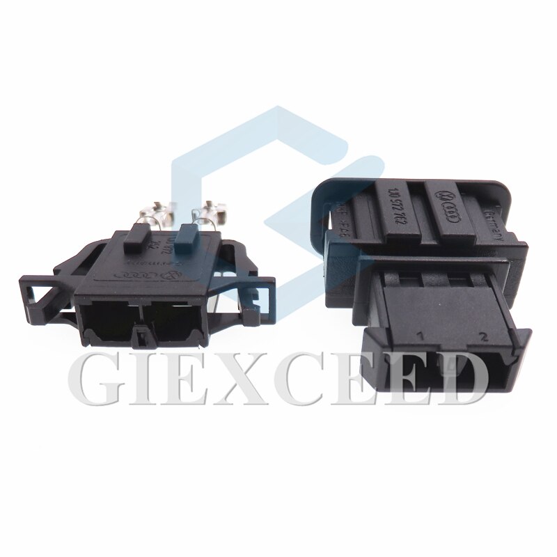 2 Pin 1J0972762 Automotive Electrical Cable Connector Wiring Male Plug and Female Interface Socket with Terminal 1J0972752