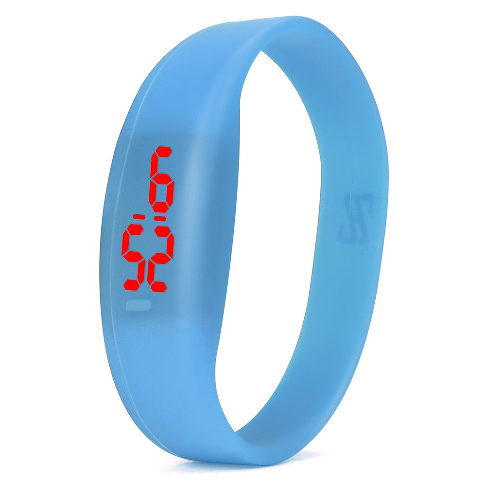 Digital LED Sport Uhr Unisex Silikon Band Handgelenk Uhren Männer Frauen Casual Sport Digitale Stoppuhr Für Kinder Jungen: Blue