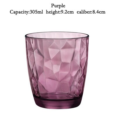 Varmebestandig blyfri krystallkopper fargerik glass whisky glass ølglass vin kopp bar hotell bryllup drikkedrakter: Lilla 305ml