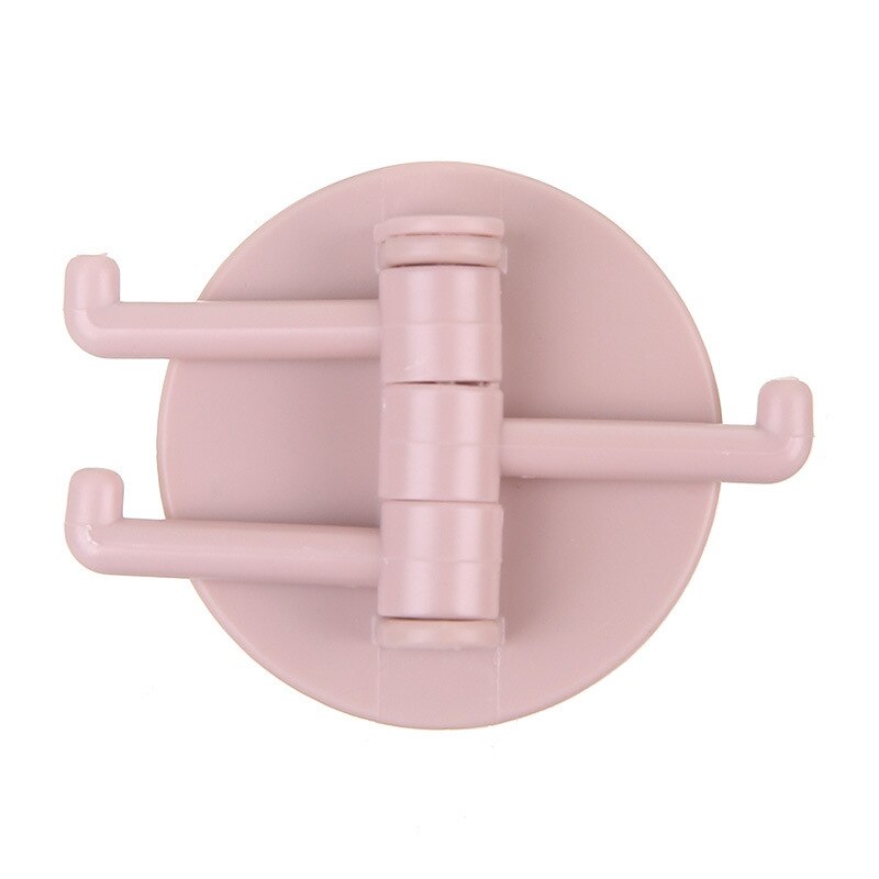 2PC Useful Adhesive Stick On Wall Hooks Clothes Cloth Hanger Hats Key Hanger