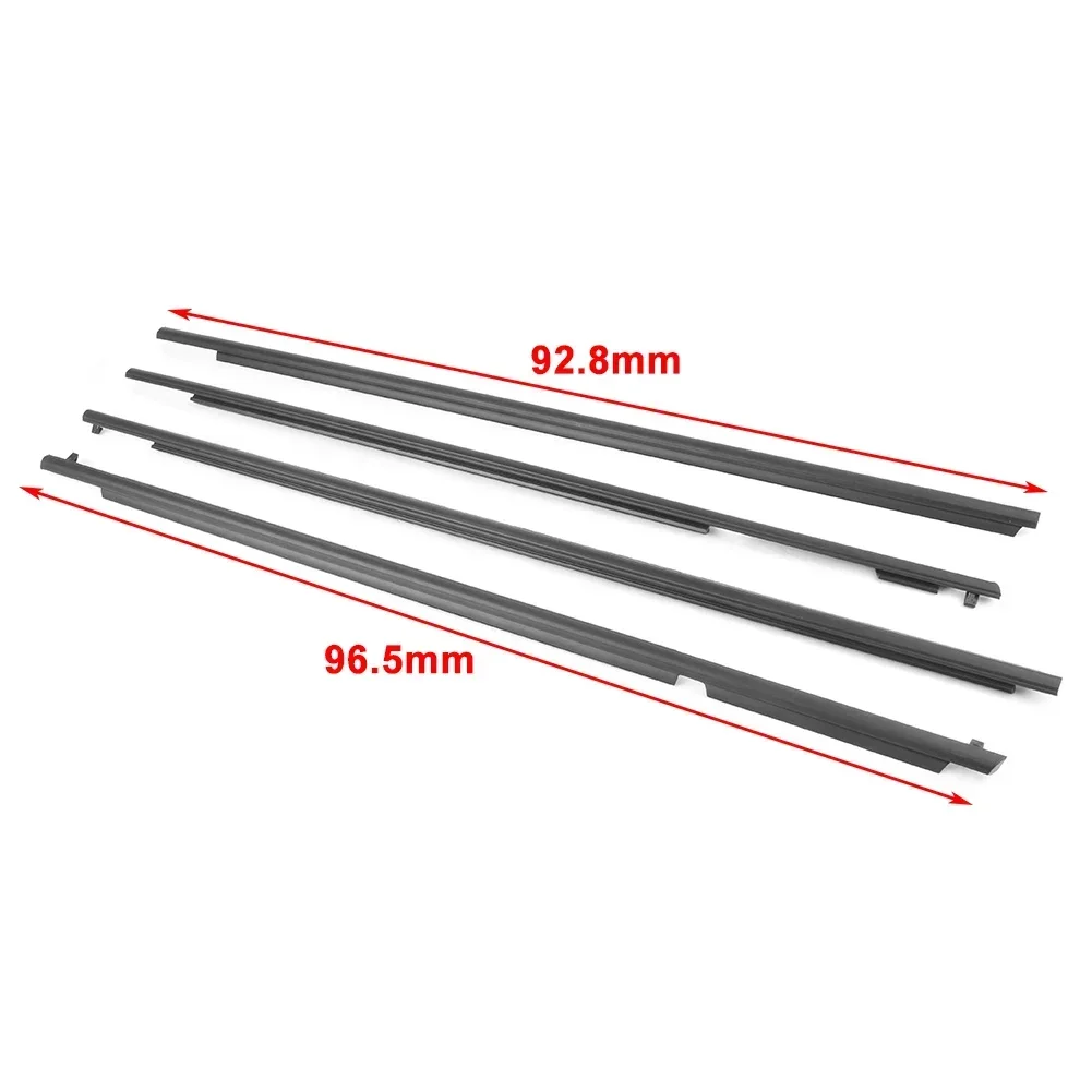 4 piezas de moldura de tira meteorológica cromada o negra para Land Cruise Prado sello de vidrio de ventana de burlete 75711-60071