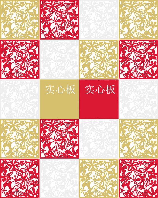 Hanging folding screen set partitions Entranceway door TV cutout grilles