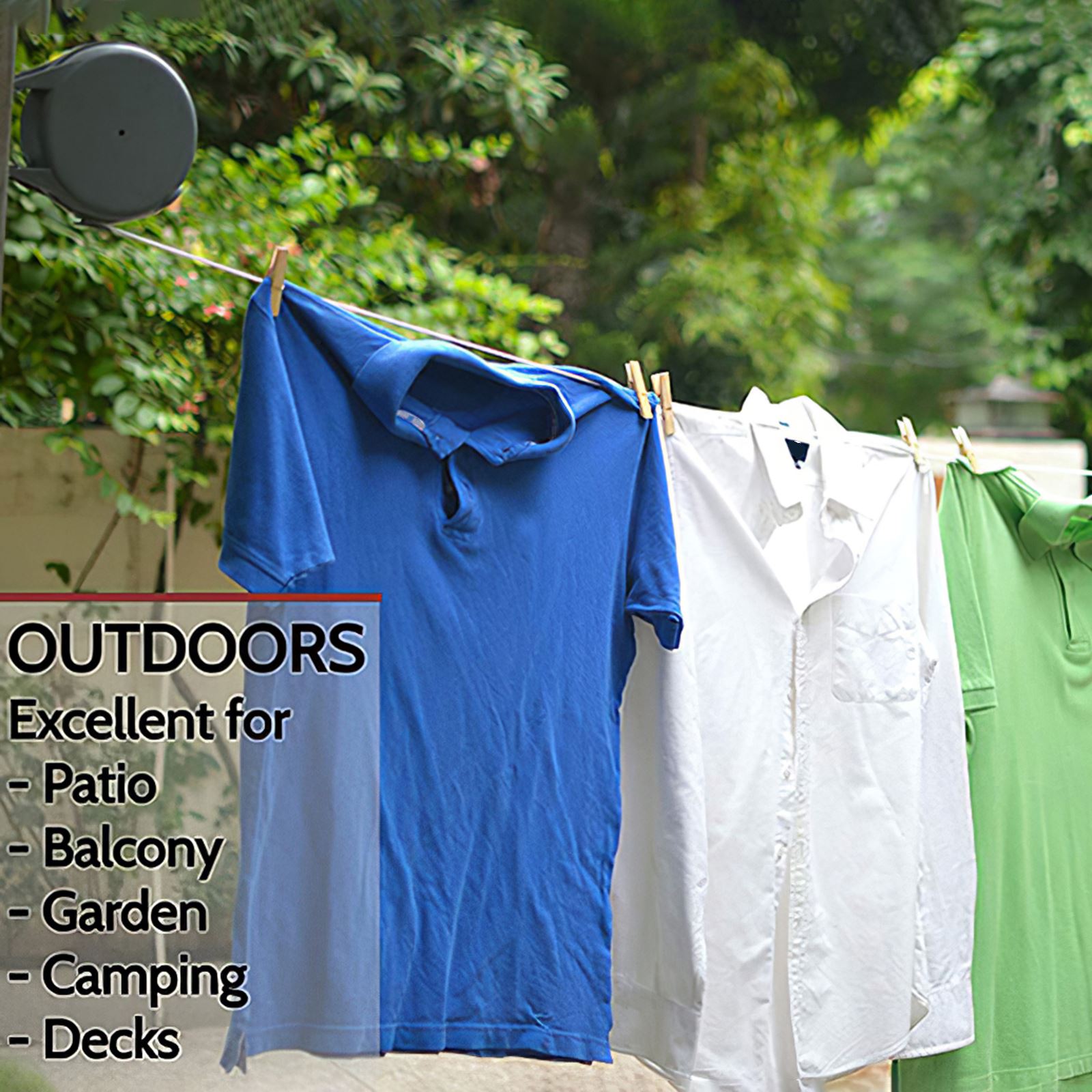 12M Clothes Drying Rack Rope Stainless Steel Retractable Clotheslines Clothes Dryer PVC Reinforced Fiber Yarn Laundry Hanger