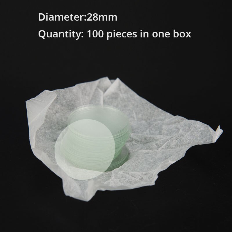 20/28mm runda blanka objektglas för mikroskopglas täckglas objektglas täckglas tjocklek 0.13 - 0.17mm 100 st objektglas för mikroskop: 28mm