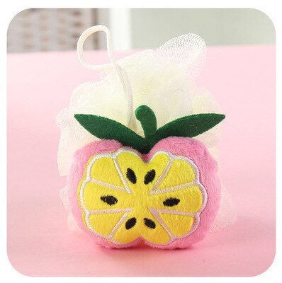 Cepillo para baño de bebé de algodón de dibujos animados suave esponja de baño de bebé en polvo Puff lindos niños recién nacidos producto de ducha infantil frotando bolas de toalla: Beige