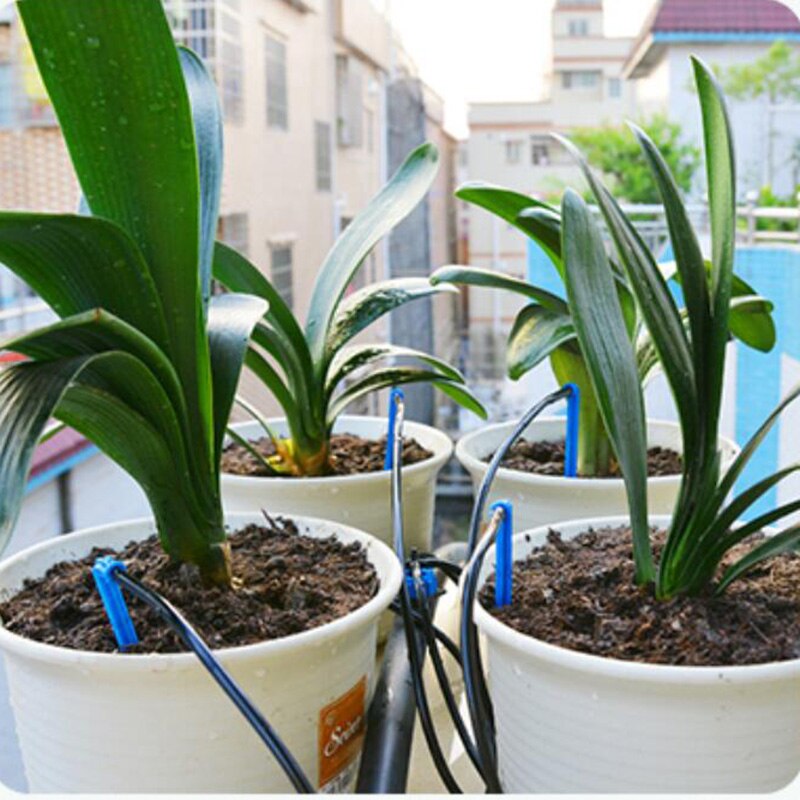 4-way 20M Arrow Drip Irrigation kit pvc hose tube Greenhouse Kits Transmitter Watering System Irrigation Garden Plant tool