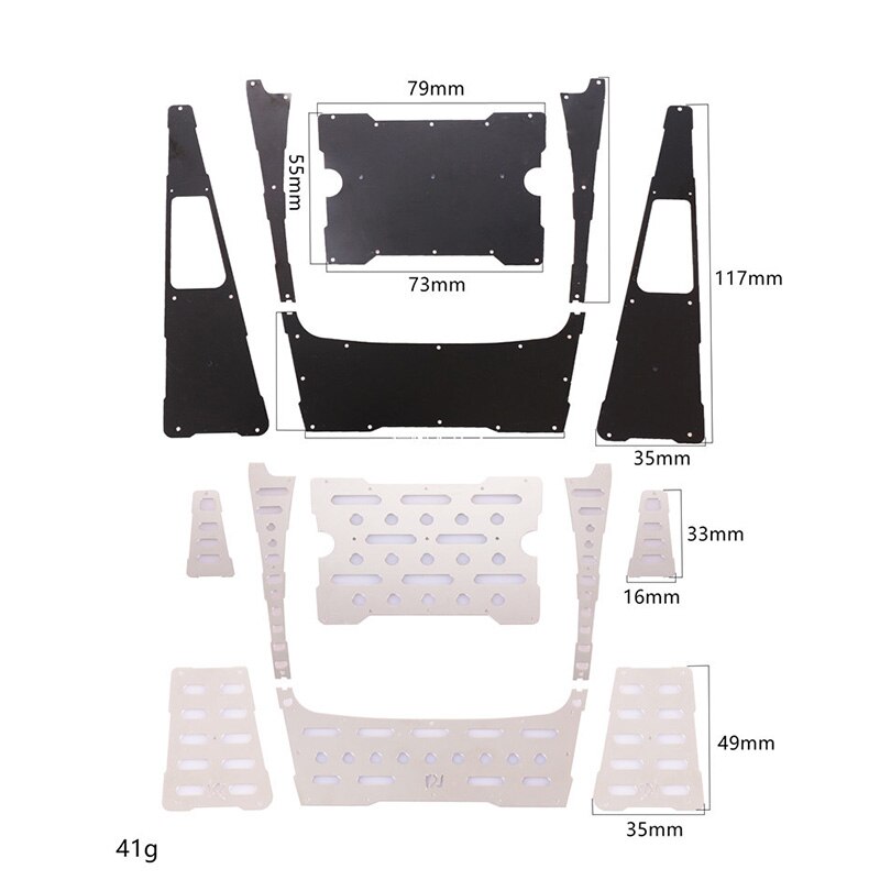 Para coche trepador de control remoto TRAXXAS TRX-4 Defender TRX4 placa de deslizamiento de Metal decoración de caparazón de coche decoración de capó 1/10