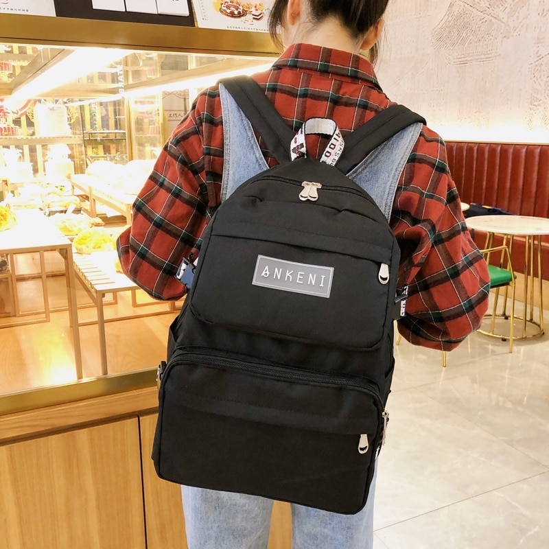 4 pièces ensemble sac d'école pour adolescentes Oxford femmes sac à dos femme sac à dos grande capacité voyage sac à dos Mochilas