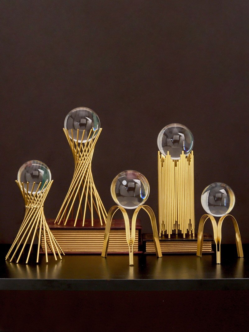glass ball crystal ball ornaments, home living room decorations modern minimalist office front desk furnishings