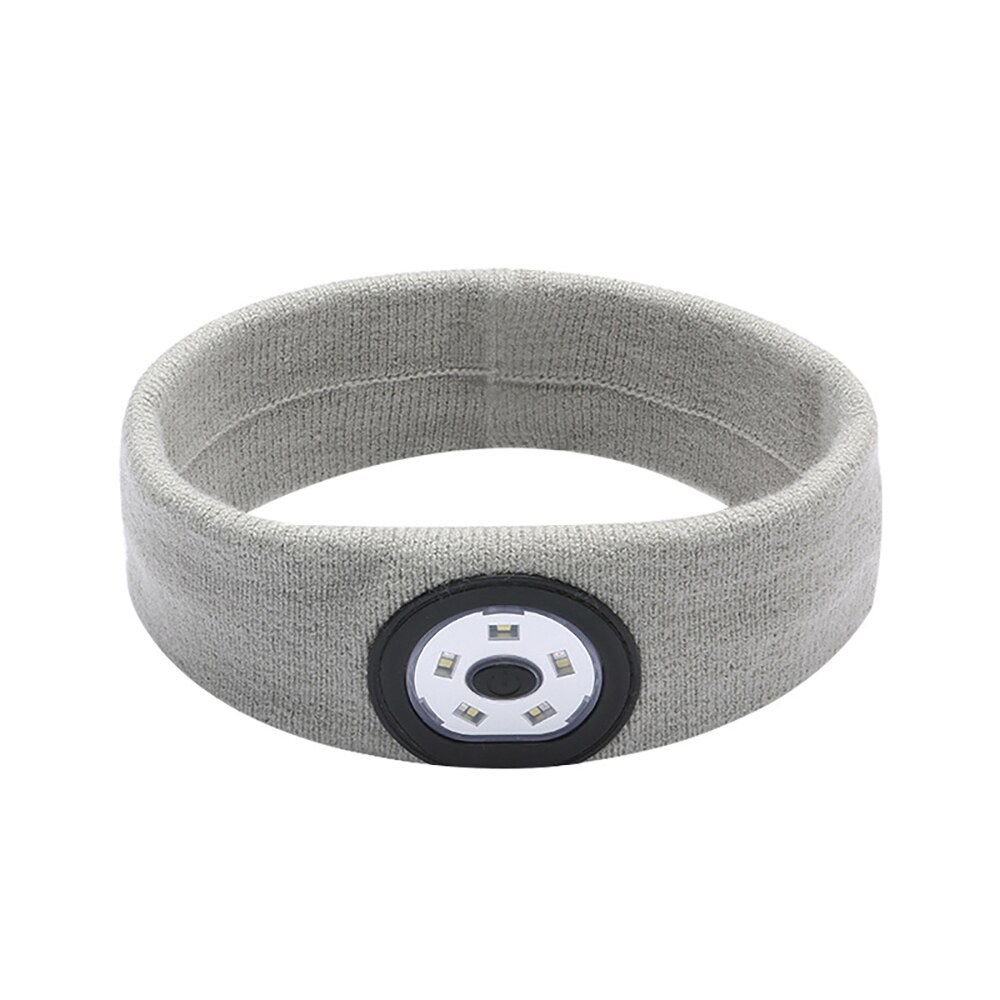 Berretto Bluetooth con sciarpa berretto in maglia ricaricabile Bluetooth con cappello a mani libere senza fili regalo di natale per uomo e donna: White lamp headband