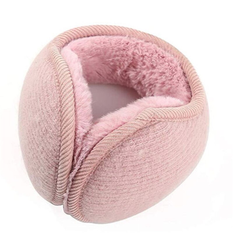 Adult Men Women Fur Headphones Winter Warm Headphones Cute Plush Winter Earmuffs Headphones For Women Ear Cover Ear Flap Muffs: Pink