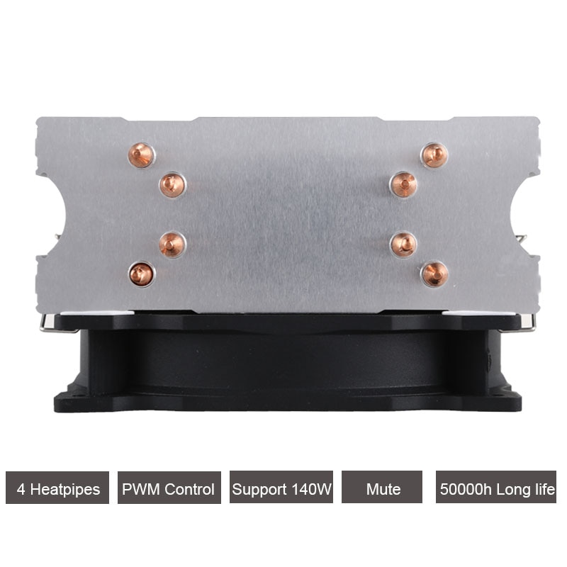 Universal Computer CPU Cooler Fan RGB 4Pin CPU Cooling Fans For Inter 775/1151/1155/1156 Heatsink 4/6 Heatpipe Fan For AMD