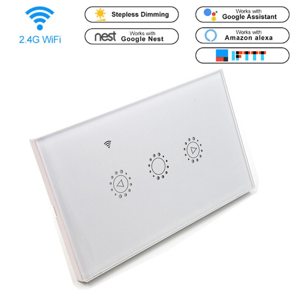 Smart Switch EWelink WiFi Smart Touch Dimmer Switch APP Light Control For Alexa Google Nes Switch Accessories: US AU white