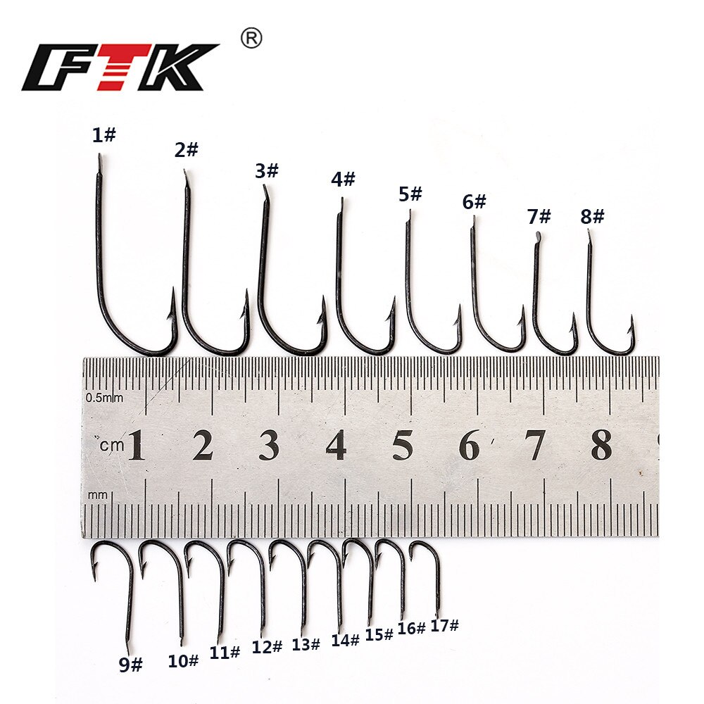 FTK Long Shank Fishhooks Fish Hook 1#-17# 100Pcs/Lot Hooks From Norway For Jigging Carp Anzol Fishhook Fishing Tackle SHARP