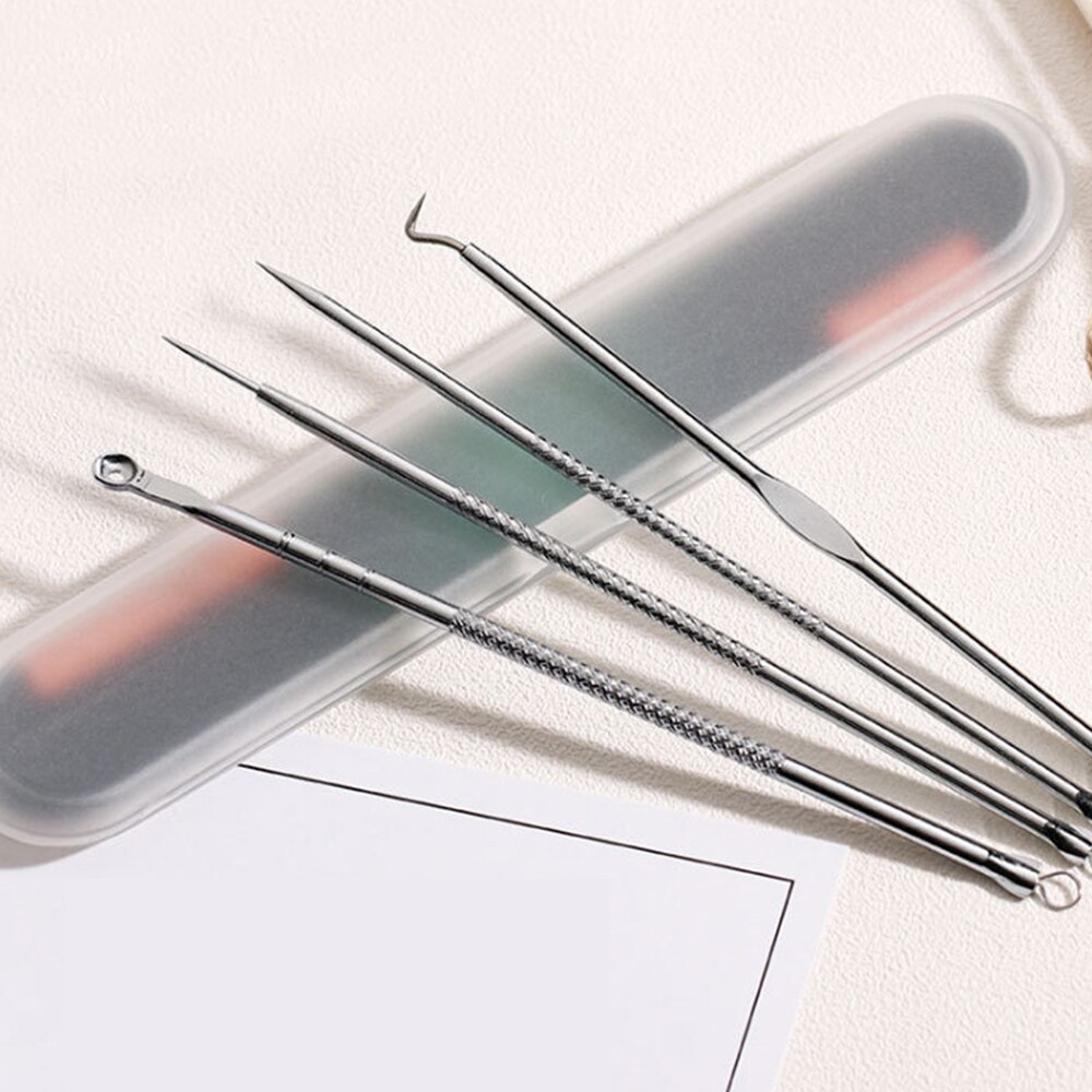 4-w-1 usuwająca zaskórniki urządzenie robić usuwania trądziku ekstraktor komedonowy zestaw pryszcz trądzik skaza narzędzia robić usuwania zestaw dla pielęgnacja skóry twarzy