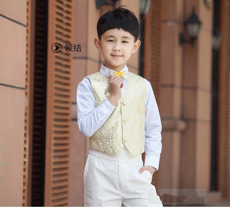Conjunto de ropa para niños, traje de cumpleaños de informal, trajes formales de boda para niño, Blazers, conjunto de 5 uds. F 1004, venta al por menor