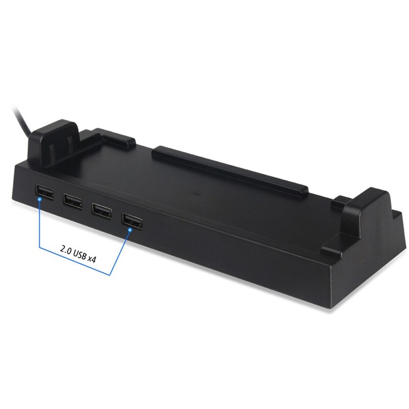 Game Console Holder External Splitter Expansion Adapter 4 USB 2.0 HUB Dock for Nintendo Switch NS Stand