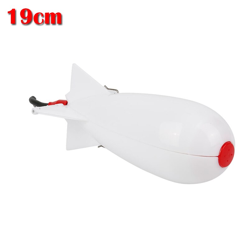 Carp Fishing Feeder Nesting Bait Feeder Cage Float Thrower Floating Bait Container Fishing Tool Particle Container: 19cm White