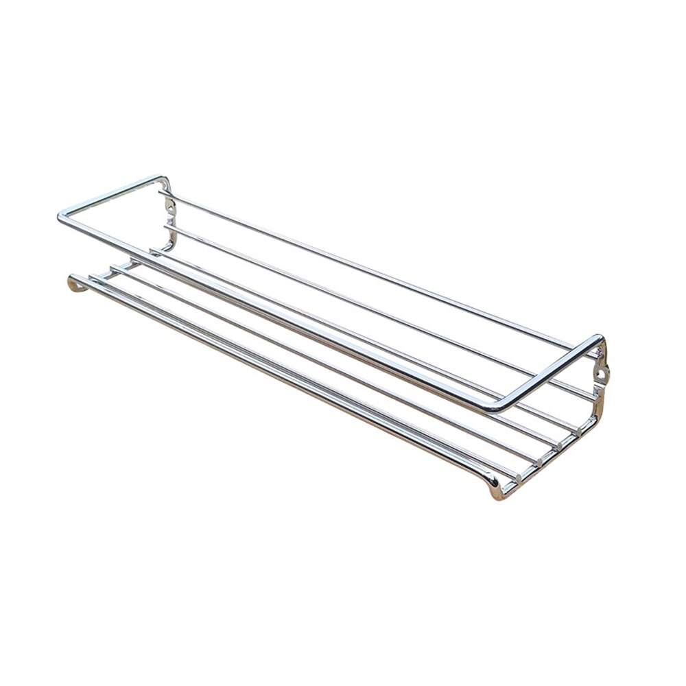 Estante de especias para el hogar, estante de Metal sin perforación para especias, organizador práctico para cocina, baño, gabinete, soporte para botella: Plata