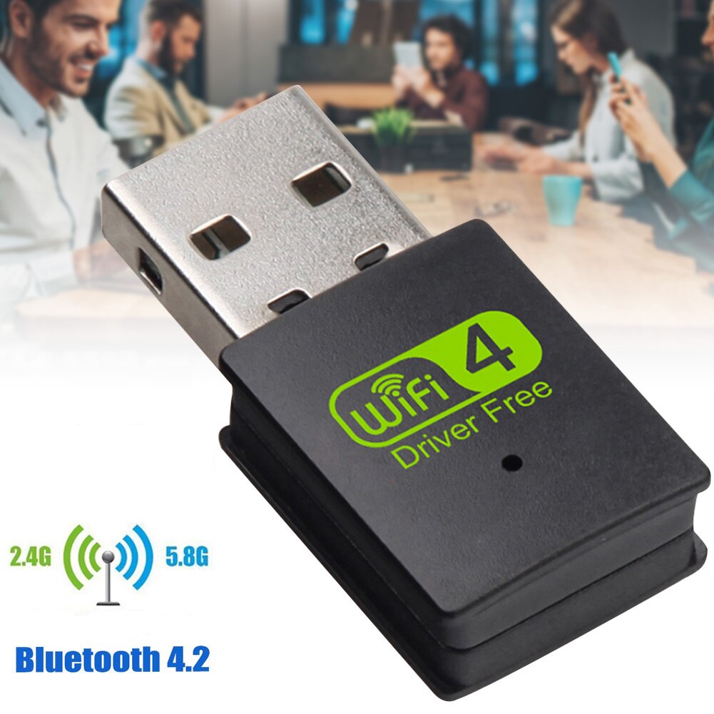 Usb Wifi Bluetooth Adapter Dual Band Draadloze Externe Ontvanger Dongle Voor Pc Laptop Gdeals