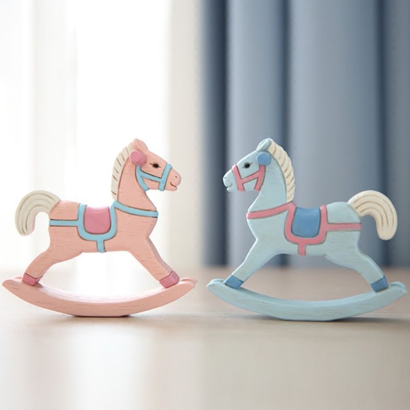 Cute Horse Ornaments Home Decoration Cake Baking Accessories Kids Birthday Cute desktop decoration