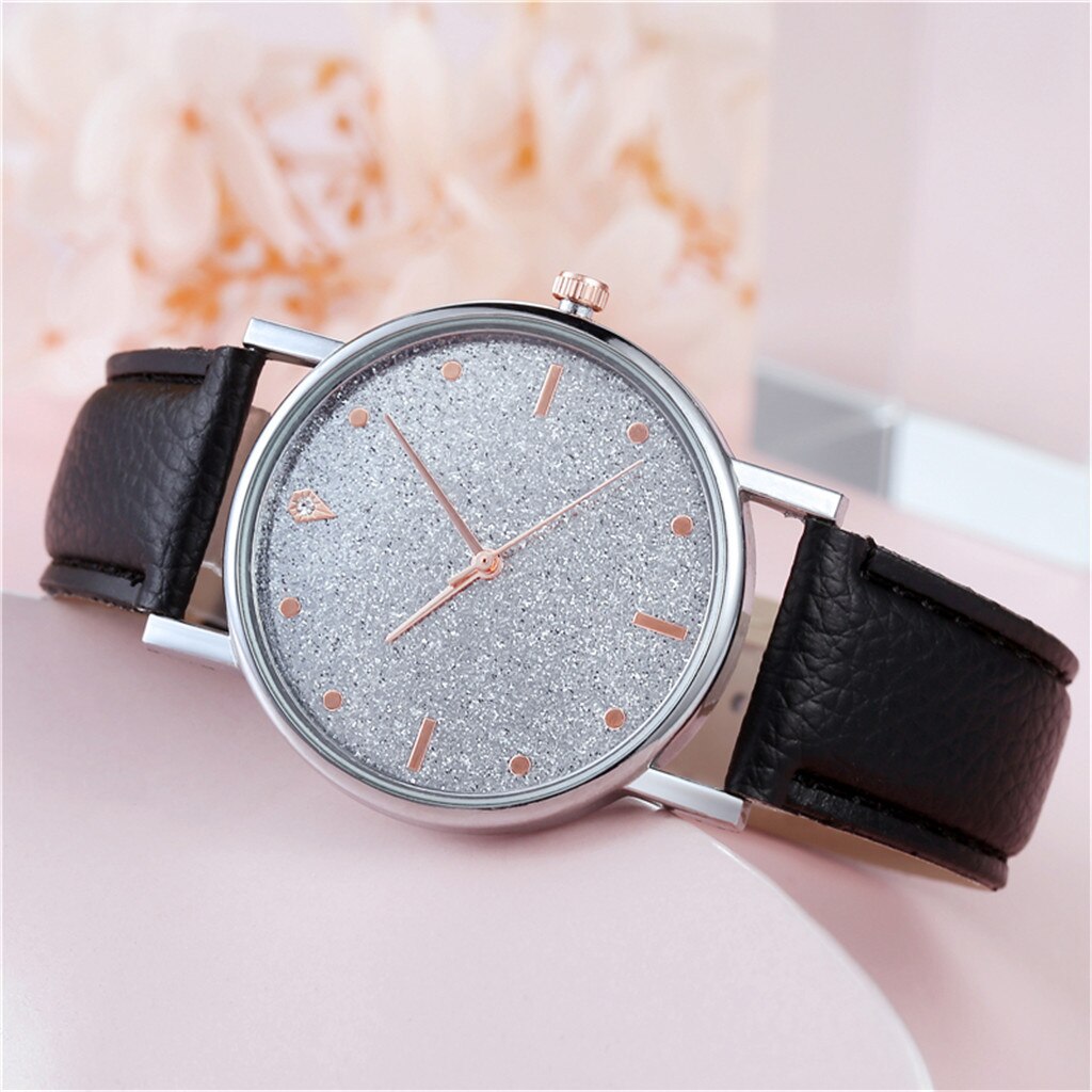 Leren stap horloge voor vrouwen luxe dameshorloge quartz horloge armband horloges klok