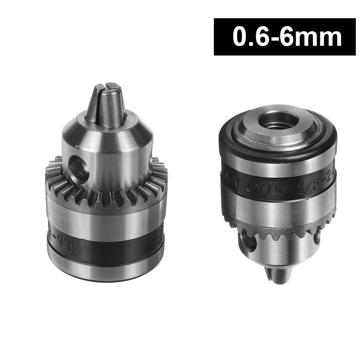 3/8 24UN Thread Drill Chuck Conversion Drill Chuck Adapter Convert Impact Wrench Into Electric Drill Keyless 3 Jaw Chuck: 0.6-6MM