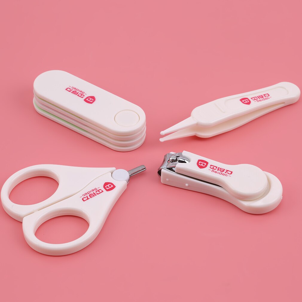 Baby Nail Care Set Practical Clipper Trimmer Baby Scissors Nail Shear Convenient Safety Baby Nail Clipper 4Pcs/Set