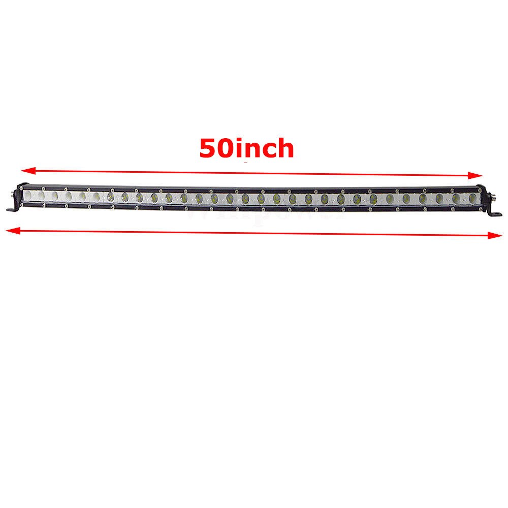Barra de luz LED delgada de una hilera, 7/13/20/25/32/38 pulgadas, 120W, 150W, 180W, todoterreno, para camión, SUV, ATV, 12V, 24V