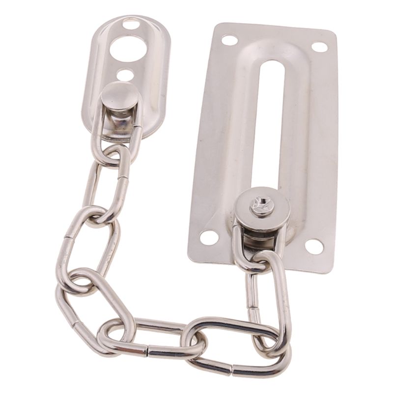 Safety Sliding Chain Door Guard Polished Chrome Hotel Office Security Bolt Locks 35ED