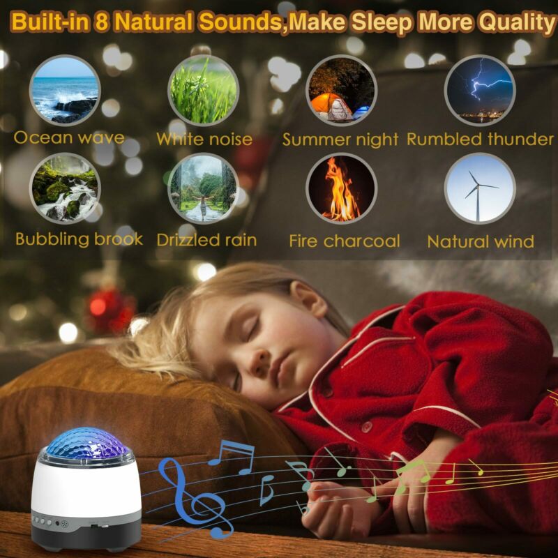 Musik-led-projektor sternengalaxie-nachtlicht sternenhimmel ozeanwellenlampe us wasserwellen-nachtlicht led bunt