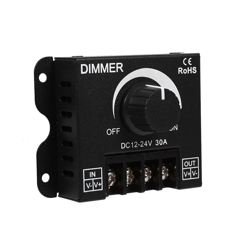 Nieuw 12 V-12 V 30A Metalen LED Dimmer Controller Handmatige Bediening voor Strip Licht XSD88