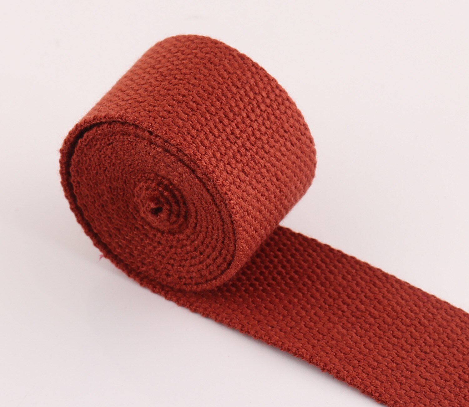Dark orange cotton Webbing 38mm Bag strap Pure color Canvas Belt Strap Polyester sewing Bag Leash Pet collar