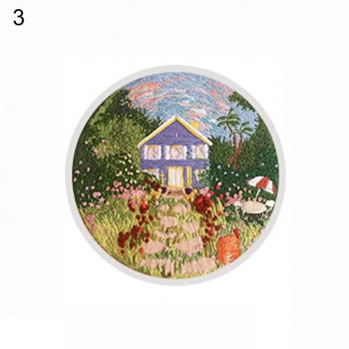 15cm House/Shop DIY Ribbon 3D Embroidery Kit Home Decor Needlework Sewing Crafts: 3