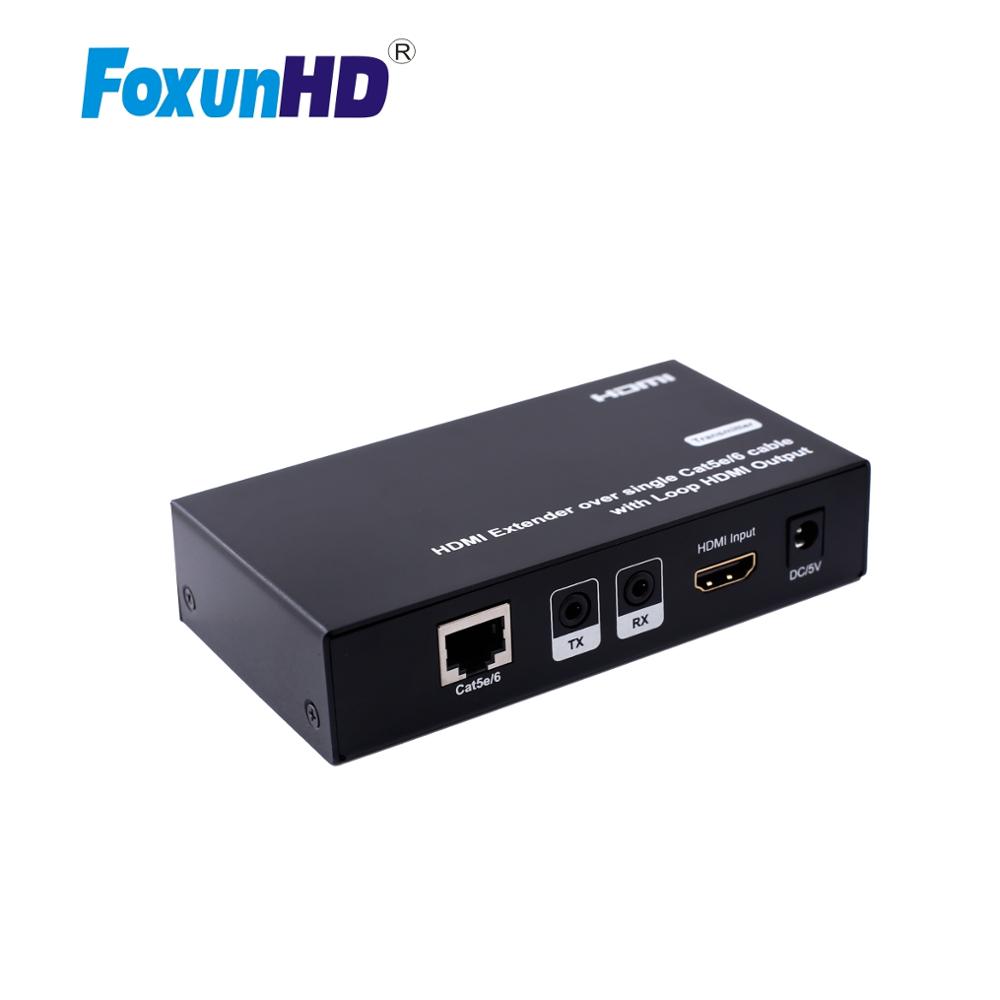 Foxun Loop Out HDMI Extender Bi-direnctional Wide Band IR SX-EX21C 1080p HDMI Extender 50m