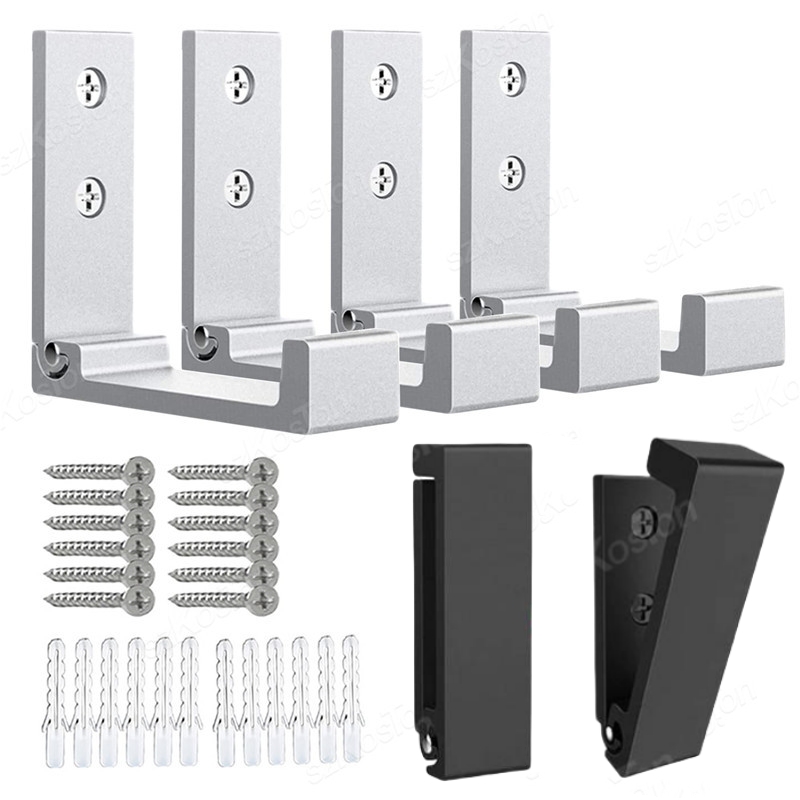 Gancho de pared plegable, bata oculta, toalla, abrigo, gancho de aleación de aluminio para el hogar, cocina, baño, colgador de toallas negro y plateado